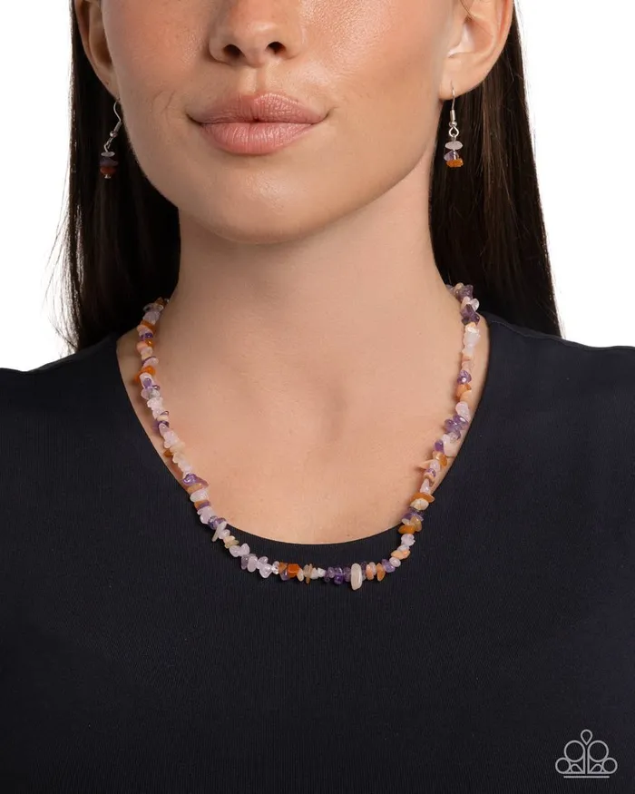 Necklaces Paparazzi Jewelry Paparazzi Necklace Chiseled Charm Purple