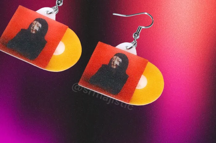 Sam Makes Things Earrings READY TO SHIP Allie X Girl With No Face Vinyl Album Handmade Earrings