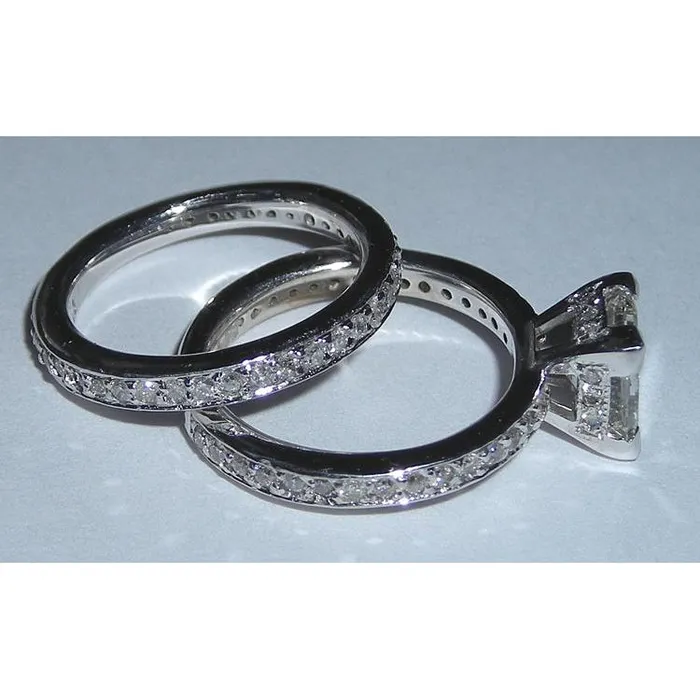GB Rings Natural Earth Mined Diamond Fancy Engagement Ring Set White Gold 350 Carats GB Rings Natural Earth Mined Diamond Fancy Engagement Ring Set White Gold 350 Carats