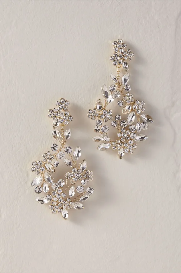 Opal crystal teardrop earrings Style 825 twigs honey Earrings