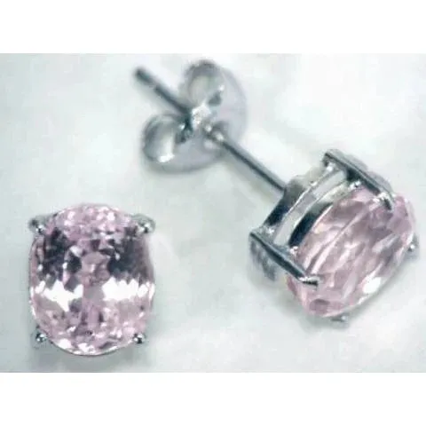 Solitaire Kunzite Stud Earrings GB Earrings