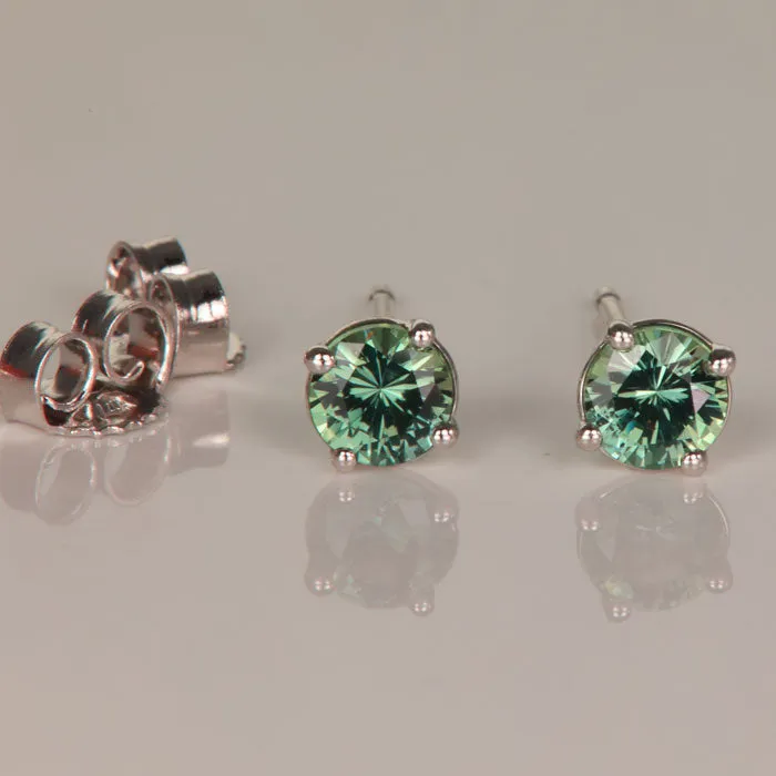 Earrings Moriartys Gem Art Blue Green Montana Sapphire Earring Studs 61ct
