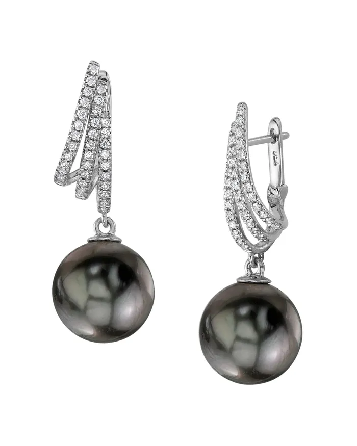 SPT Earrings Tahitian South Sea Pearl Diamond Liv Earrings