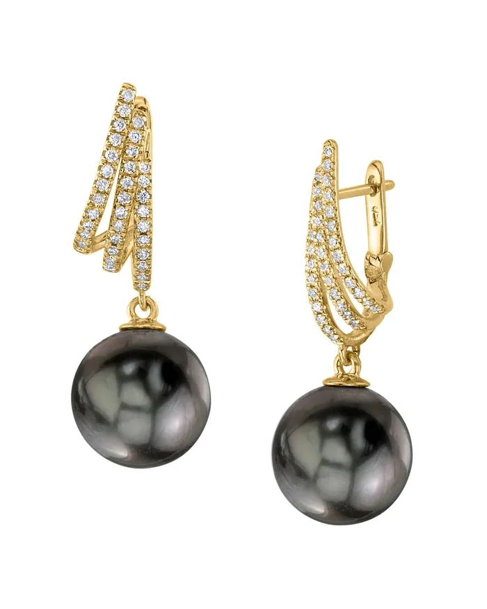 SPT Earrings Tahitian South Sea Pearl Diamond Liv Earrings