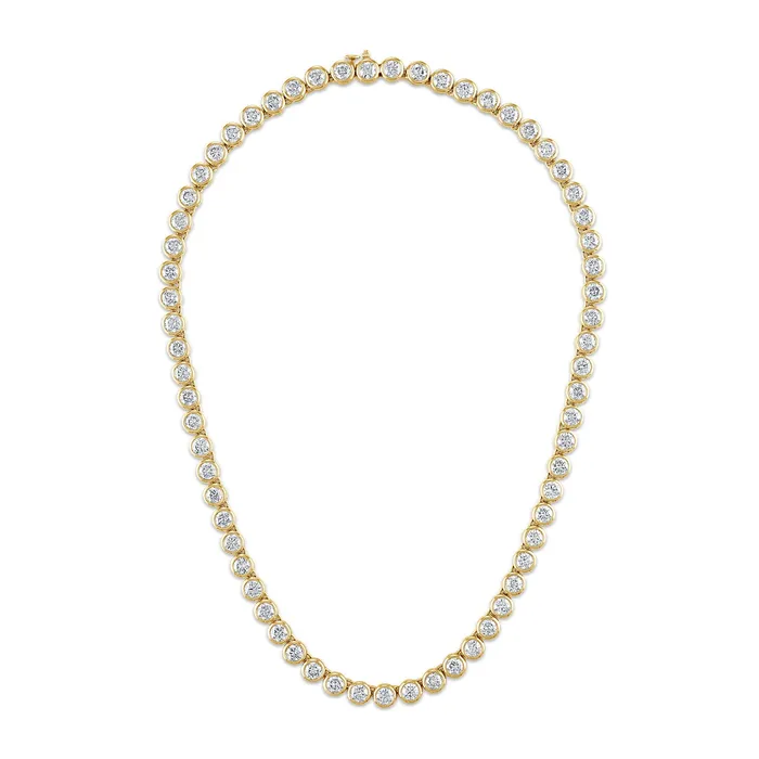 Bezel Set Round Diamond Necklace SG Fine Necklaces