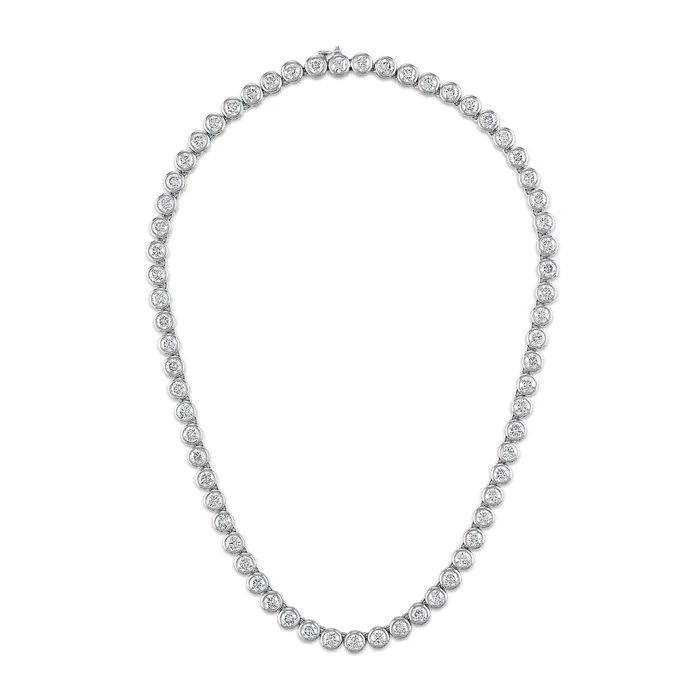 Bezel Set Round Diamond Necklace SG Fine Necklaces