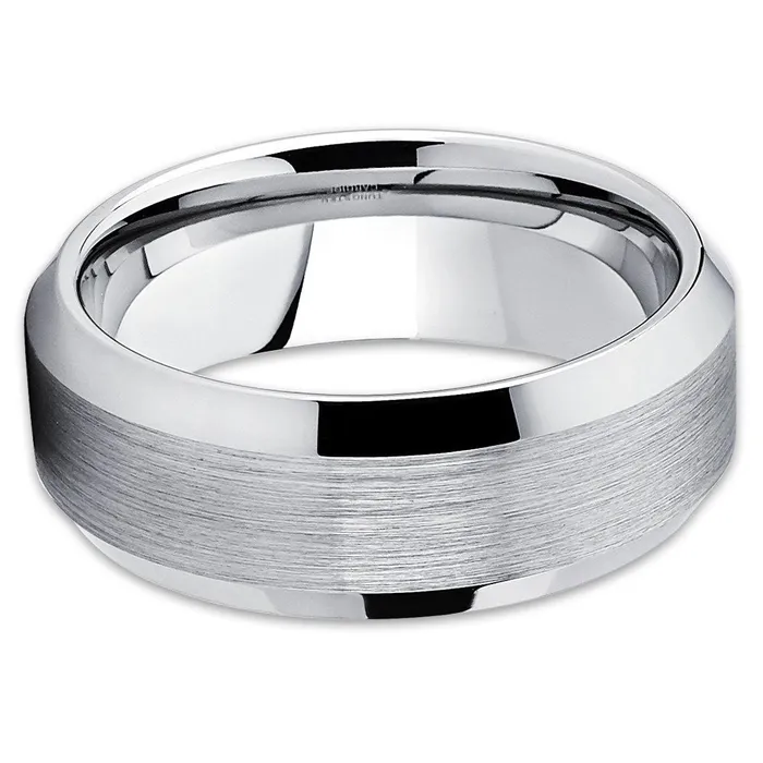 Clean Casting Jewelry Cobalt Wedding Band Silver Cobalt Ring Beveled Cobalt Wedding Band Cobalt Ring Rings