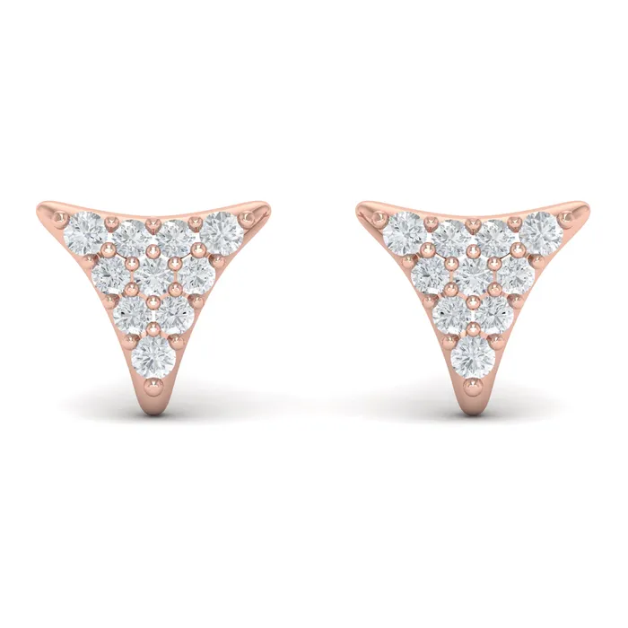 Earrings Shop IDC estore Vlora Miravel 14K Diamond Trinity Stud Earrings 03CTW