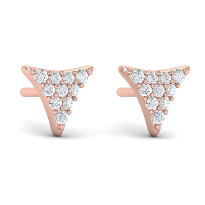 Earrings Shop IDC estore Vlora Miravel 14K Diamond Trinity Stud Earrings 03CTW