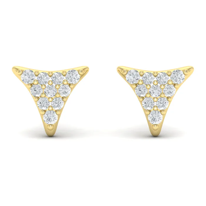 Earrings Shop IDC estore Vlora Miravel 14K Diamond Trinity Stud Earrings 03CTW