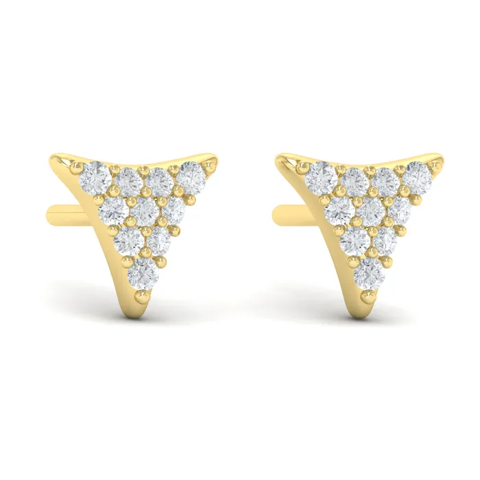 Earrings Shop IDC estore Vlora Miravel 14K Diamond Trinity Stud Earrings 03CTW