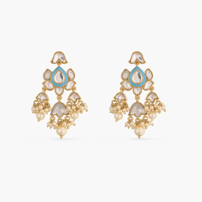 Eila Jadau Pearl Silver Earrings SILVER Earrings