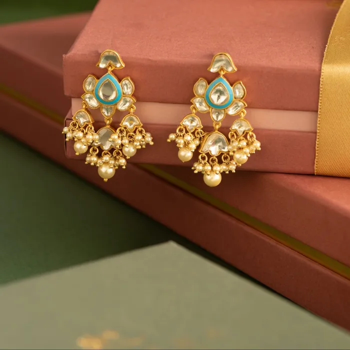 Eila Jadau Pearl Silver Earrings SILVER Earrings