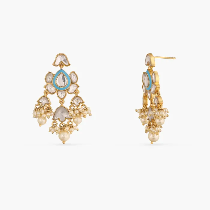 Eila Jadau Pearl Silver Earrings SILVER Earrings