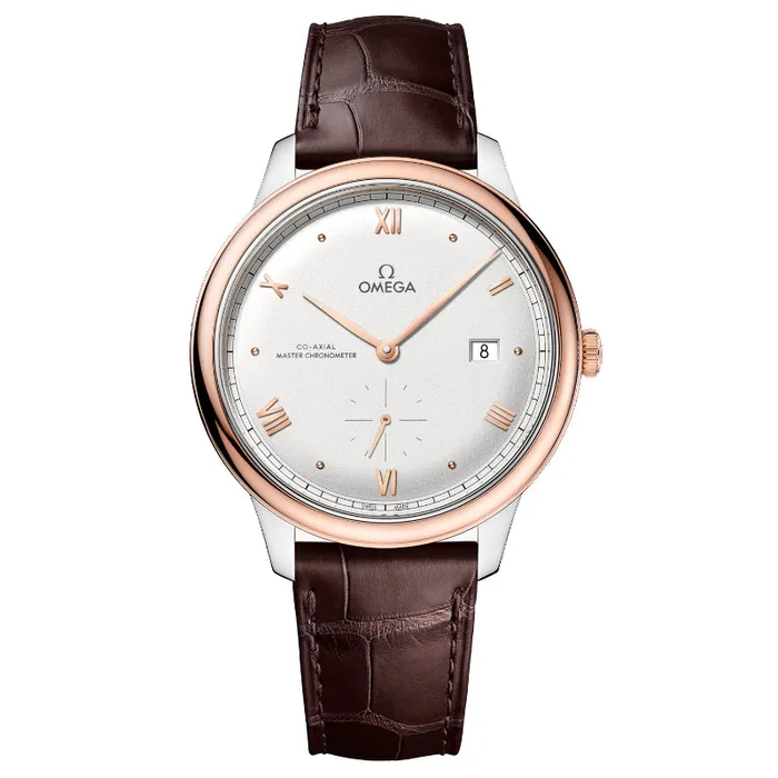 Omega Prestige De Ville Prestige Steel and Sedna Gold Earrings