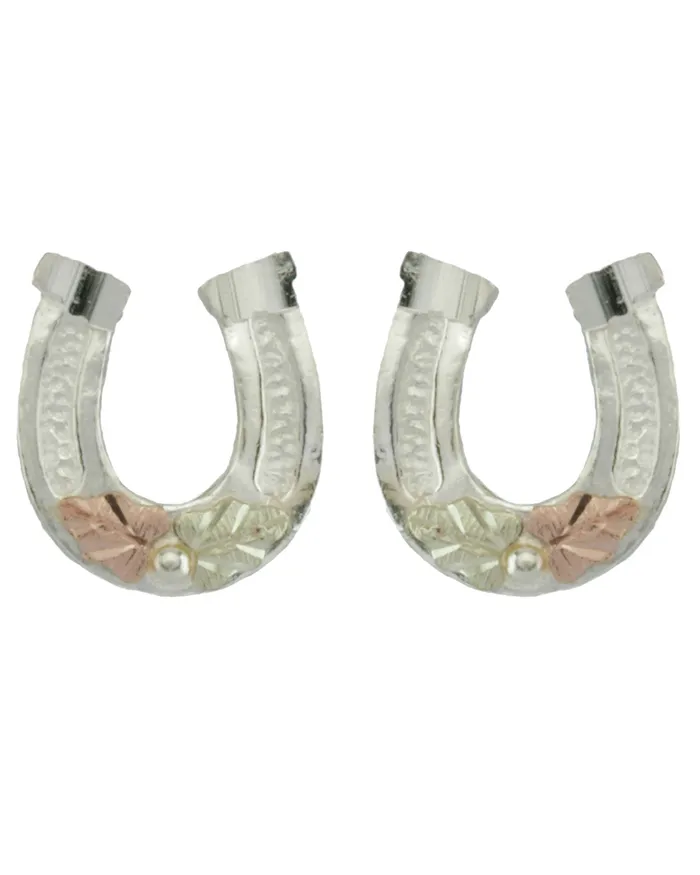 TR Jewelry Concepts Earrings Black Hills Gold Sterling Silver Horseshoe Earrings TR Jewelry Concepts Earrings Black Hills Gold Sterling Silver Horseshoe Earrings