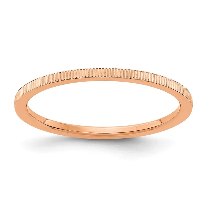 14K Rose Gold 12mm Line Pattern Stackable Band STK21120R Stackable Expressions Rings 14K Rose Gold 12mm Line Pattern Stackable Band STK21120R Stackable Expressions Rings