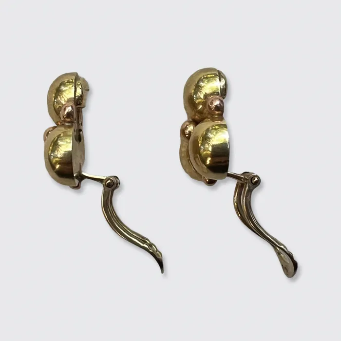 21stfinds Earrings Retro Two Tone Gold Clip Earrings 21stfinds Earrings Retro Two Tone Gold Clip Earrings