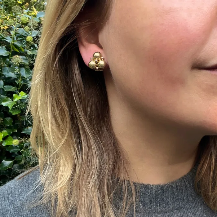 21stfinds Earrings Retro Two Tone Gold Clip Earrings 21stfinds Earrings Retro Two Tone Gold Clip Earrings