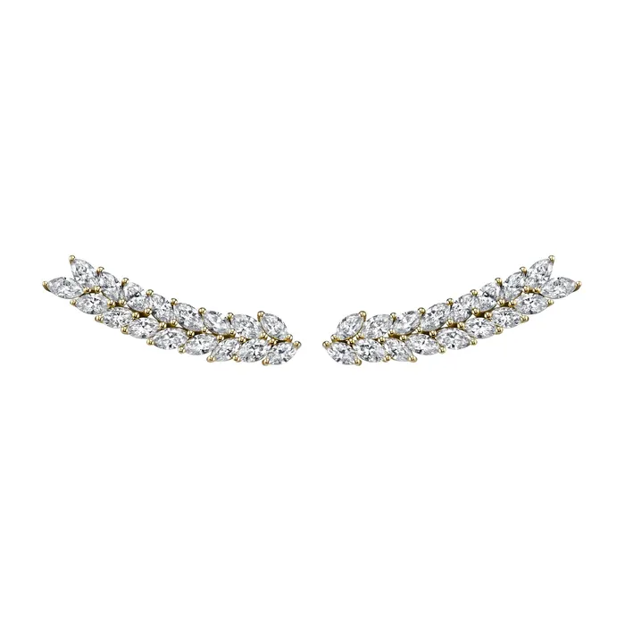 anitako DOUBLE ROW MARQUISE DIAMOND FLOATING EARRINGS Earrings