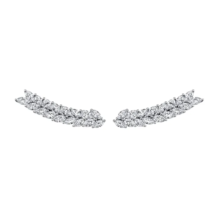 anitako DOUBLE ROW MARQUISE DIAMOND FLOATING EARRINGS Earrings anitako DOUBLE ROW MARQUISE DIAMOND FLOATING EARRINGS Earrings
