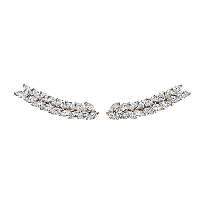anitako DOUBLE ROW MARQUISE DIAMOND FLOATING EARRINGS Earrings anitako DOUBLE ROW MARQUISE DIAMOND FLOATING EARRINGS Earrings