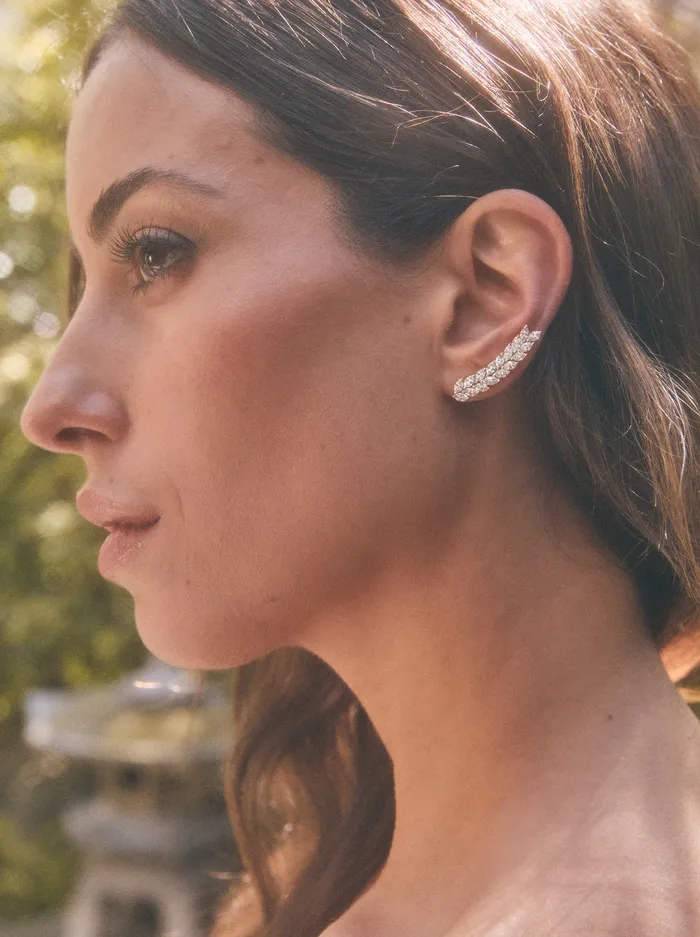 anitako DOUBLE ROW MARQUISE DIAMOND FLOATING EARRINGS Earrings anitako DOUBLE ROW MARQUISE DIAMOND FLOATING EARRINGS Earrings