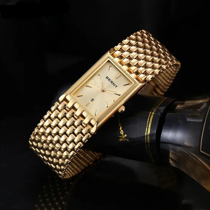 BERNY Womens Fine Fashion Premium Quality Luxury Style Gold Silver Bracelet Watch Divine Inspiration Styles Bracelets
