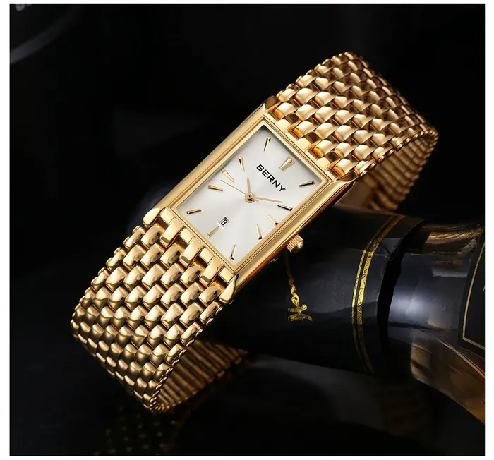 BERNY Womens Fine Fashion Premium Quality Luxury Style Gold Silver Bracelet Watch Divine Inspiration Styles Bracelets