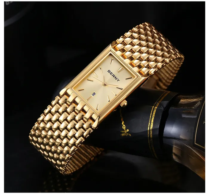 BERNY Womens Fine Fashion Premium Quality Luxury Style Gold Silver Bracelet Watch Divine Inspiration Styles Bracelets