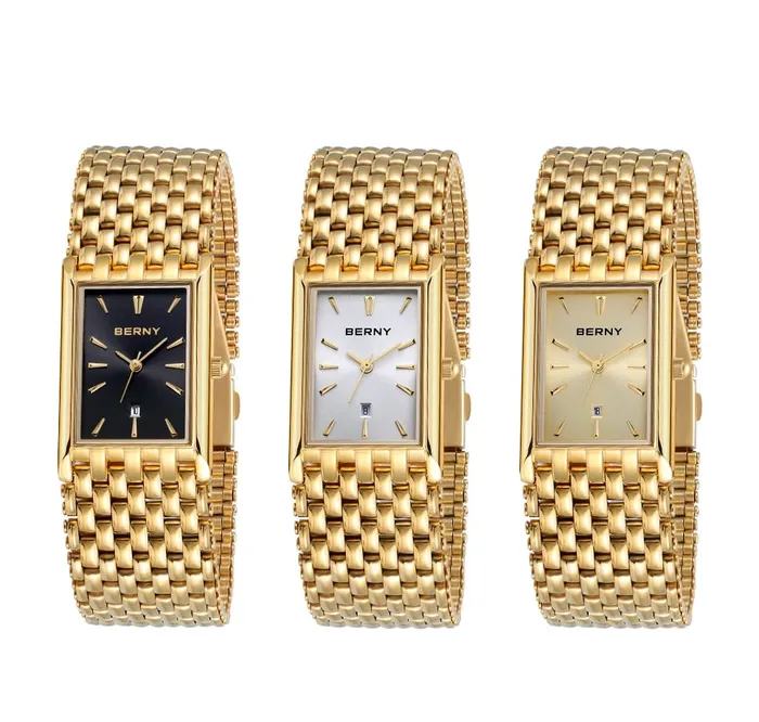 BERNY Womens Fine Fashion Premium Quality Luxury Style Gold Silver Bracelet Watch Divine Inspiration Styles Bracelets