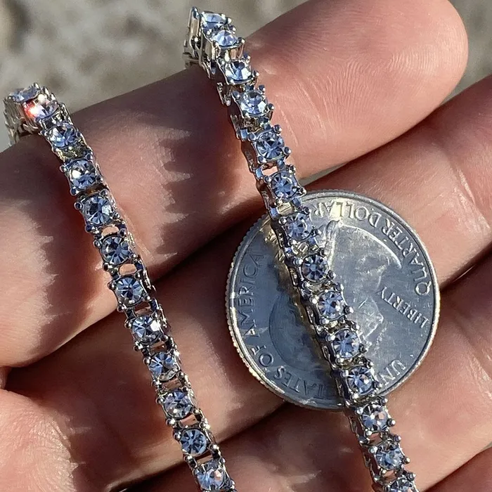 Bling Cartel Admin Necklaces OneRow Silver Tone Tennis Chain Iced Flooded Out Necklace 38MM 20 Bling Cartel Admin Necklaces OneRow Silver Tone Tennis Chain Iced Flooded Out Necklace 38MM 20