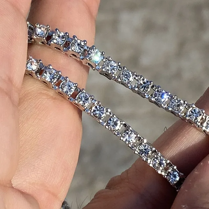 Bling Cartel Admin Necklaces OneRow Silver Tone Tennis Chain Iced Flooded Out Necklace 38MM 20 Bling Cartel Admin Necklaces OneRow Silver Tone Tennis Chain Iced Flooded Out Necklace 38MM 20