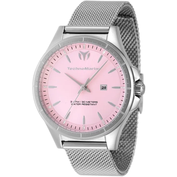 Bracelets TechnoMarine Technomarine Womens Watch MoonSun Quartz Pink Dial Mesh Bracelet TM822034 Bracelets TechnoMarine Technomarine Womens Watch MoonSun Quartz Pink Dial Mesh Bracelet TM822034