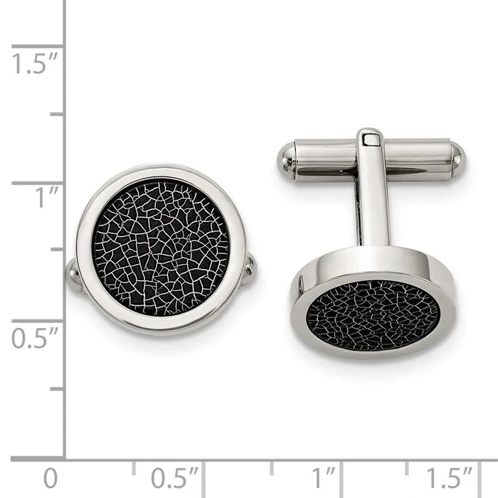 Chisel Bracelets Stainless Steel Polished wBlack Stoving Varnish Cufflinks Chisel Bracelets Stainless Steel Polished wBlack Stoving Varnish Cufflinks