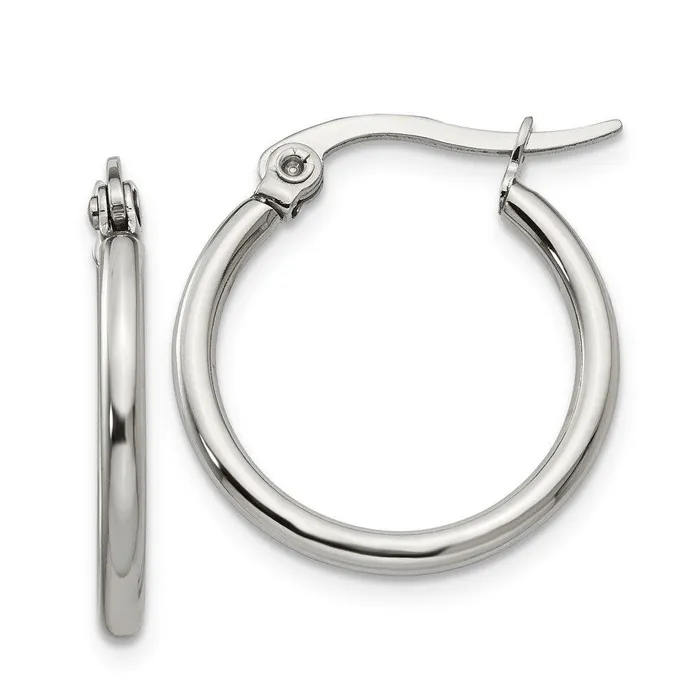 Chisel Earrings Stainless Steel 1950mm Diameter Hoop Earrings