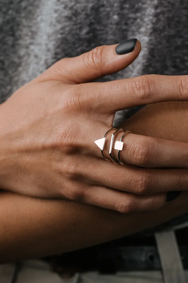 Hexagon Ring Silver Kty Rings