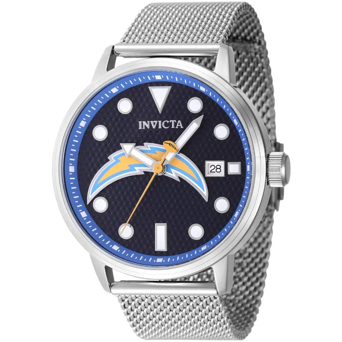 Invicta Bracelets Invicta Mens Watch NFL Los Angeles Chargers Dark Blue Dial Mesh Bracelet 47991 Invicta Bracelets Invicta Mens Watch NFL Los Angeles Chargers Dark Blue Dial Mesh Bracelet 47991