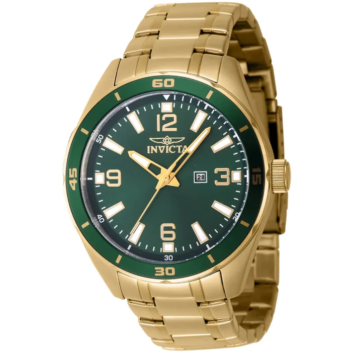 Invicta Bracelets Invicta Mens Watch Pro Diver Quartz Green Dial Yellow Gold Bracelet 46675 Invicta Bracelets Invicta Mens Watch Pro Diver Quartz Green Dial Yellow Gold Bracelet 46675
