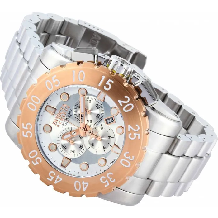 Invicta Mens Chronograph Watch Reserve Diver Silver Dial Steel Bracelet 1958 Invicta Bracelets Invicta Mens Chronograph Watch Reserve Diver Silver Dial Steel Bracelet 1958 Invicta Bracelets
