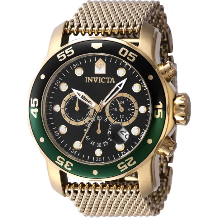 Invicta Mens Watch Pro Diver Quartz Black Dial Yellow Gold Mesh Bracelet 47632 Invicta Bracelets Invicta Mens Watch Pro Diver Quartz Black Dial Yellow Gold Mesh Bracelet 47632 Invicta Bracelets
