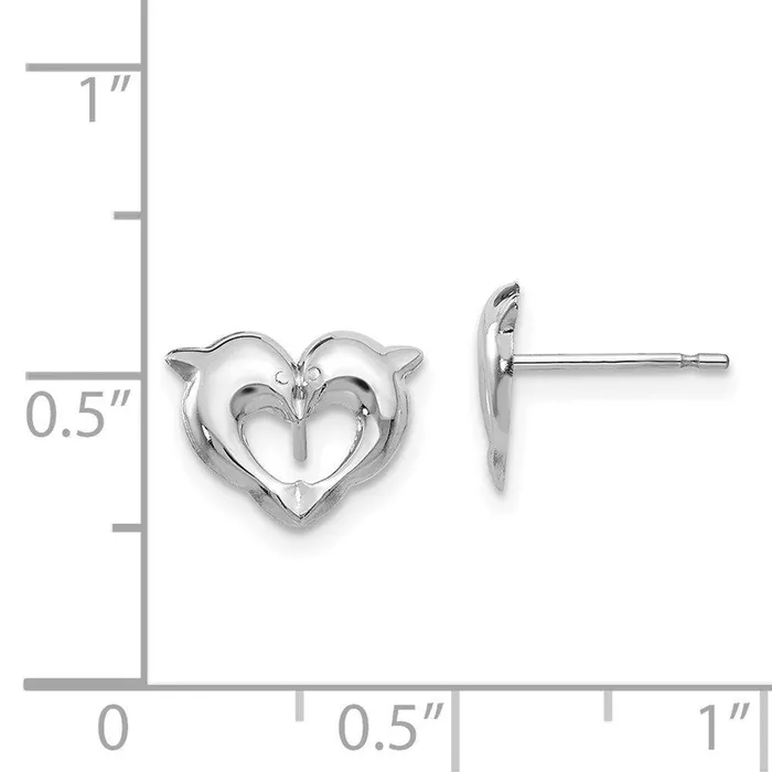Jewelry Earrings Madi K Kids 14k White Gold Screwback Dolphins Post Earrings Jewelry Earrings Madi K Kids 14k White Gold Screwback Dolphins Post Earrings