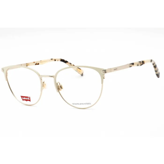 Levis Earrings Levis Womens Eyeglasses Ivory Gold Metal Cat Eye Full Rim Frame LV 5036 0IJS 00