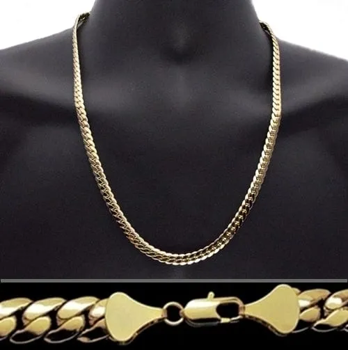 Necklaces Bling Cartel Admin 14K Gold Plated Miami Cuban Chain Necklace 24 x 8MM