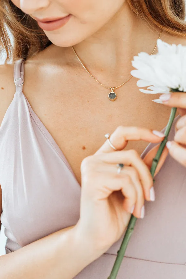 Necklaces closebymejewelry RabbitEar Cremation Necklace in 14K White Gold