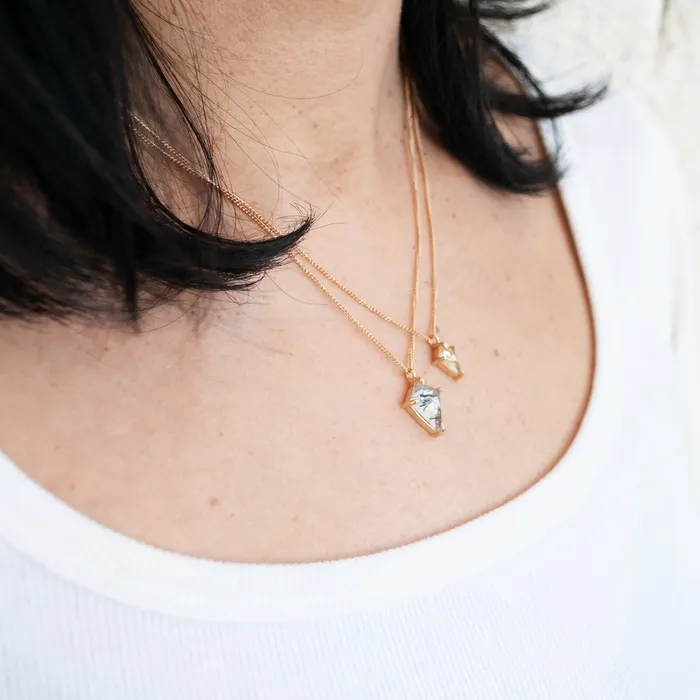 Necklaces Lauren Wolf Jewelry Large Quartz Kite Necklace