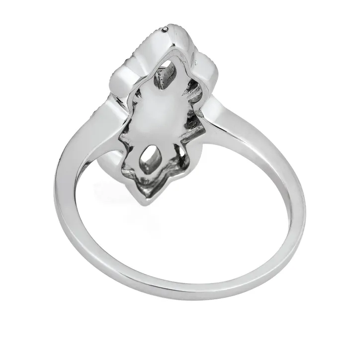 Rings closebymejewelry WWII Small Setting Cremation Ring in 14K White Gold