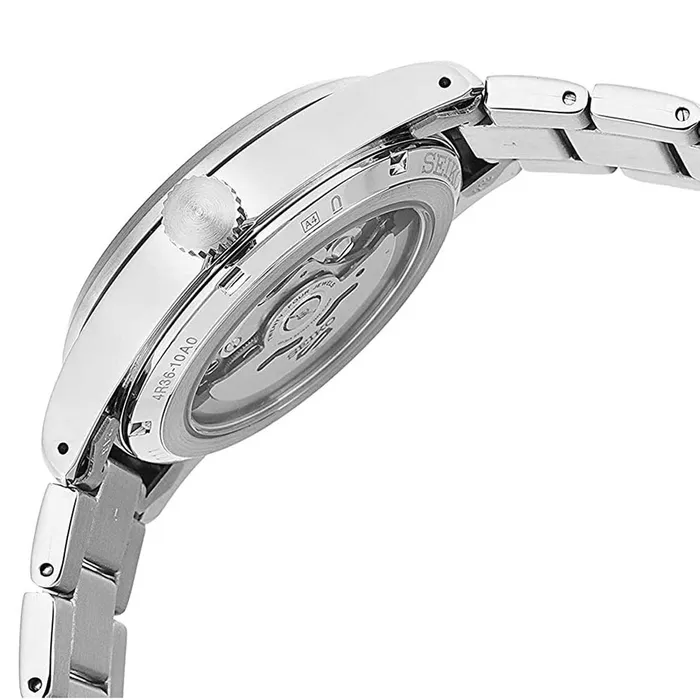 Seiko Mens Automatic Watch 5 Sports Power Reserve Silver Steel Bracelet SRPG27K1 SEIKO Bracelets