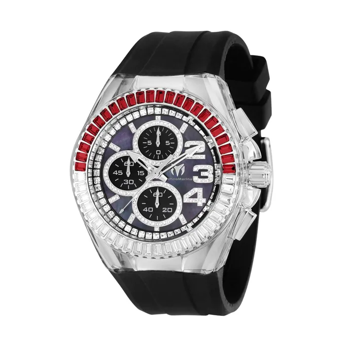 TechnoMarine Watches Technomarine Mens Watch Cruise Glitz Black Mother of Pearl Dial Strap TM121026 TechnoMarine Watches Technomarine Mens Watch Cruise Glitz Black Mother of Pearl Dial Strap TM121026