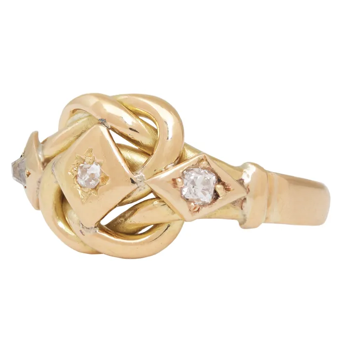 Trio Diamond Knot Ring Antique Vintage Jewelry Rings